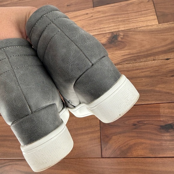 Dreams Pairs Women's Wedge Heel Ankle Boot Round Toe Size Zip Platforms Skeakers - Picture 7 of 11